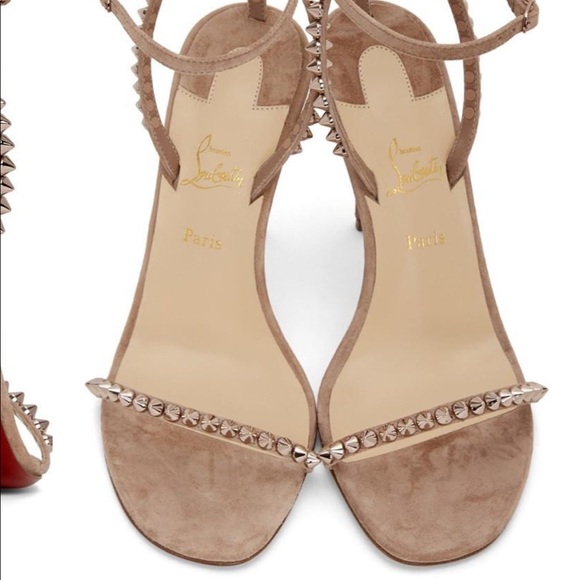 Blush pink so me christian louboutin heels with studs - Picture 5 of 9